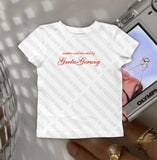 Tineit T-shir T Shirt for Women 2000s Tops Woman Clothes Aesthetic Clothing Kawaii 90s Vintage Clothes Baby Tees Y2k Top Gothic Kpop