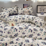 Tineit Cute Bedding Set Fashion Single Double Size Flat Sheet Duvet Cover Pillowcase Soft Microfiber Boys Girls Bed Linen