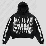 Tineit Grunge Punk Rock Long Sleeve Hip Hop Vintage Y2K Oversize Streetwear Hip Hop emo Women Hooded Personality Tide Hoodies Clothing