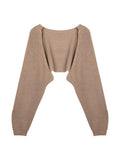 Tineit Open Front Bolero Knit Cardigan