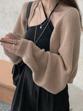 Tineit Open Front Bolero Knit Cardigan