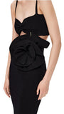 Tineit Wish Hot Sale Women's Flower Bandage Dress Simple High-end Niche Evening Dress Elegant