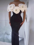 Tineit High-end Women's High-end Summer White Flower Bandage Dress Women's High-end French Light Evening Dress