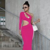 Tineit Women's 2024 Summer New Fashion Sexy Hollow Shoulder Long Sleeve Dress Foreign Trade Wholesale