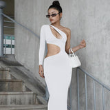 Tineit Women's 2024 Summer New Fashion Sexy Hollow Shoulder Long Sleeve Dress Foreign Trade Wholesale