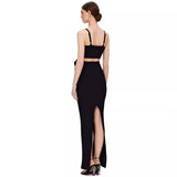 Tineit Wish Hot Sale Women's Flower Bandage Dress Simple High-end Niche Evening Dress Elegant