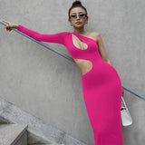 Tineit Women's 2024 Summer New Fashion Sexy Hollow Shoulder Long Sleeve Dress Foreign Trade Wholesale