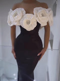 Tineit High-end Women's High-end Summer White Flower Bandage Dress Women's High-end French Light Evening Dress