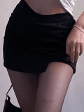 Tineit Lined Detail Split Cargo Mini Skirt