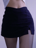 Tineit Lined Detail Split Cargo Mini Skirt