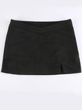 Tineit Lined Detail Split Cargo Mini Skirt