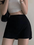 Tineit Lined Split Tennis Mini Skirt