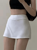 Tineit Lined Split Tennis Mini Skirt