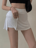 Tineit Lined Split Tennis Mini Skirt