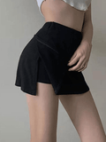 Tineit Lined Split Tennis Mini Skirt