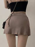 Tineit Lined Split Tennis Mini Skirt