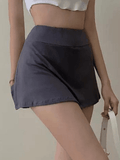 Tineit Lined Split Tennis Mini Skirt