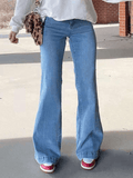 Tineit Mid Waist Washed Boyfriend Jeans