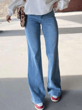 Tineit Mid Waist Washed Boyfriend Jeans