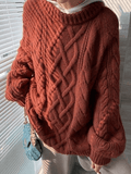 Tineit Oversized Cable Knit Sweater