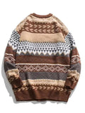 Tineit Oversized Mixed Jacquard Sweater