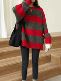 Tineit Oversized Stripe Pullover Sweater