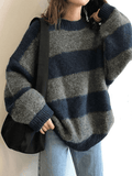 Tineit Oversized Stripe Pullover Sweater