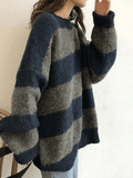 Tineit Oversized Stripe Pullover Sweater