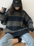 Tineit Oversized Stripe Pullover Sweater