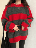 Tineit Oversized Stripe Pullover Sweater