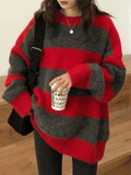 Tineit Oversized Stripe Pullover Sweater