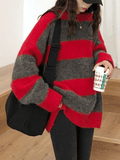 Tineit Oversized Stripe Pullover Sweater