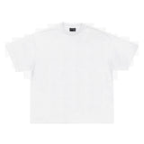 Tineit American Retro White Solid Color T-shirt Women's Summer European And American High Street Loose T-shirt Oversize Top