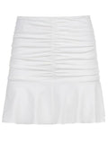 Tineit Ruched Ruffle Mini Skirt