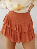 Tineit Smock Tiered Ruffle Mini Skirt