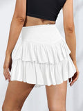 Tineit Smock Tiered Ruffle Mini Skirt