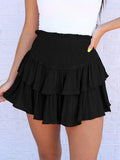 Tineit Smock Tiered Ruffle Mini Skirt