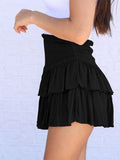 Tineit Smock Tiered Ruffle Mini Skirt