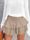 Tineit Smock Tiered Ruffle Mini Skirt