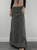 Tineit Split Y2K Low Waist Cargo Skirt