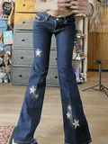 Tineit Star Embroidered Flare Jeans