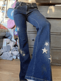 Tineit Star Embroidered Flare Jeans