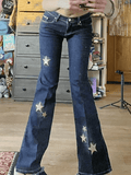 Tineit Star Embroidered Flare Jeans