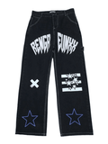 Tineit Star Letter Graphic Cargo Jeans