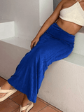 Tineit Stretchy Y2K Maxi Skirt