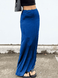 Tineit Stretchy Y2K Maxi Skirt