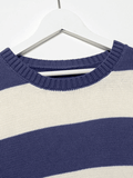 Tineit Striped Crew Neck Knit Sweater