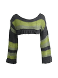 Tineit Striped Long Sleeve Bolero Sweater Top