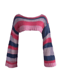 Tineit Striped Long Sleeve Bolero Sweater Top