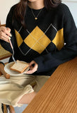 Tineit Vintage Argyle Pullover Sweater